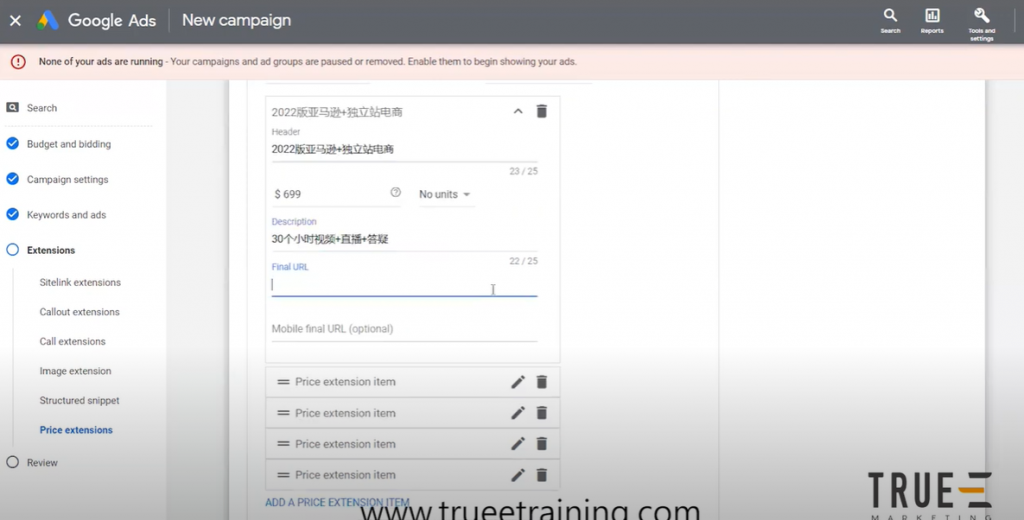 谷歌search广告, 2022版手把手教你谷歌Search广告投放技巧: 10分钟谷歌广告教程 3/3, True-E